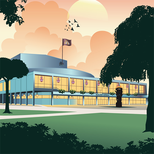 Illustration till Malmö operas säsongsprogram 2024/2025