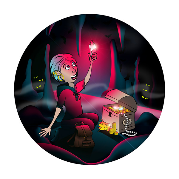 An Elf on a Treasure Hunt - illustration